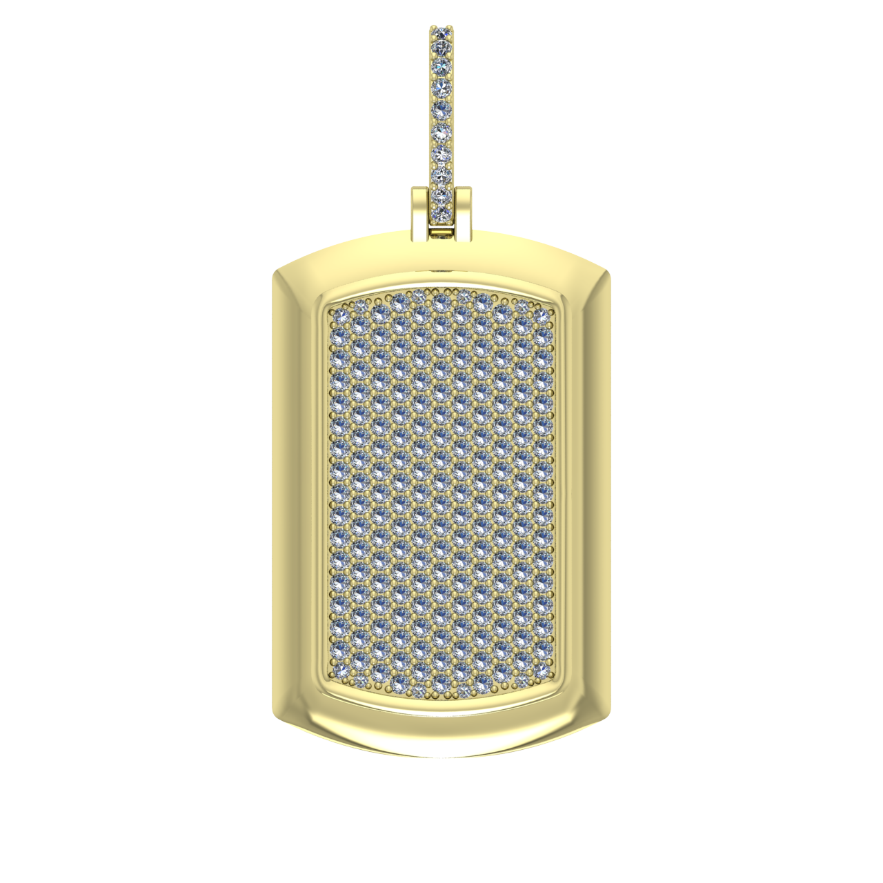 HIP-HOP DIAMONDS DOG TAG PENDANT